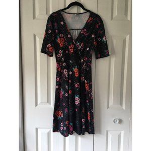 ASOS Floral Faux Wrap Dress